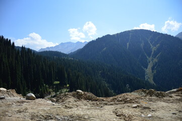 mountain landscape with snow