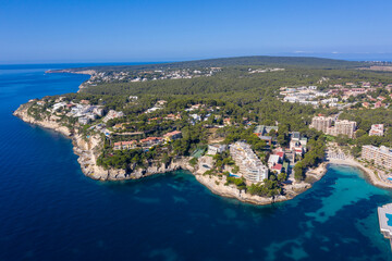 Fototapeta premium Calviá Coast, Portals Vells, Cala Vinyes and Cala Figuera Lighthouse.
