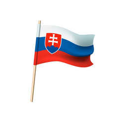 flag of Slovakia on white background