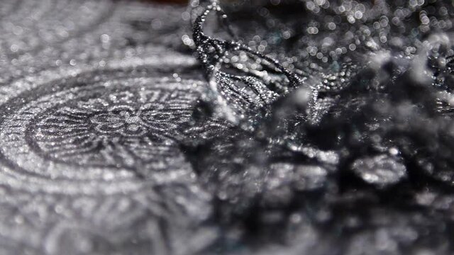 Dramatic Black And White Textile, Fashion, Close Up