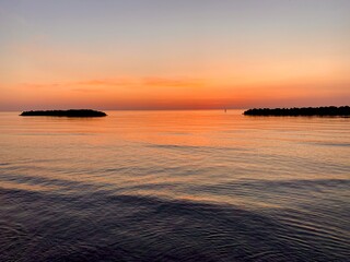Naklejka premium sunset on the beach
