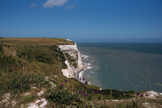 White Cliffs of Dover in Kent area at the southeast of England