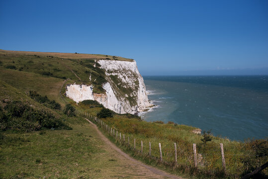 White Cliffs of Dover in Kent area at the southeast of England