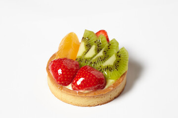 Isolated fruit tart