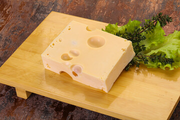 Maasdam cheese brick