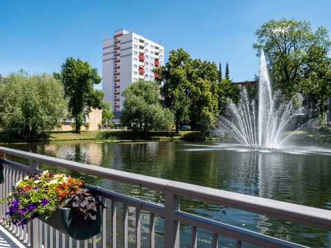 Teich Stadtpark Suhl in Th&uuml;ringen