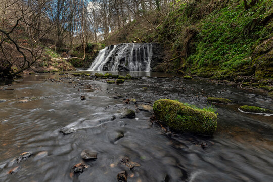 Kildale, North Yorkshire, UK, 24th March 2019, View of Kildale Falls Waterfall