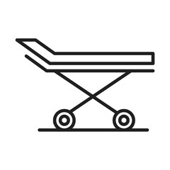 stretcher healthcare medical and hospital pictogram line style icon
