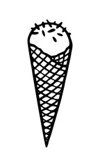 ISOLATED ICE CREAM ON A WHITE BACKGROUND IN VECTOR