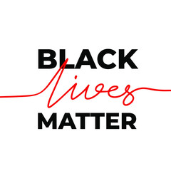 A Black Lives Matter (BLM) lettering  for use as poster or print on t-shirt to express support for the fight to raise awareness and prejudice against color people. Vector illustration with cardiogram.