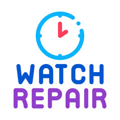 watch repair logo icon vector. watch repair logo sign. color symbol illustration