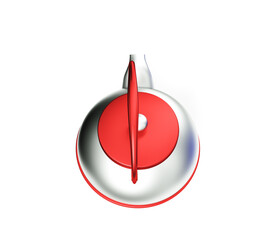 Stylish insulated plastic electric white kettle. 3d illustration, 3d rendering.