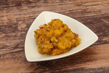 Relish sauce with cucumbers and mustard