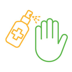 Spray antiseptic for hands