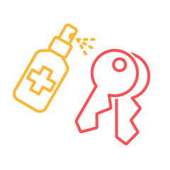 Spray antiseptic for keys