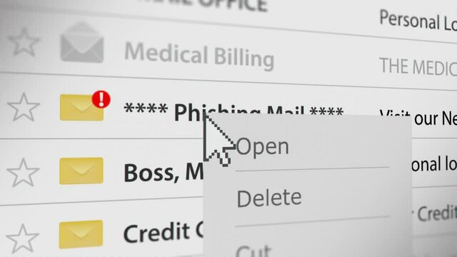 Mouse Cursor Deleting Phishing Mail
