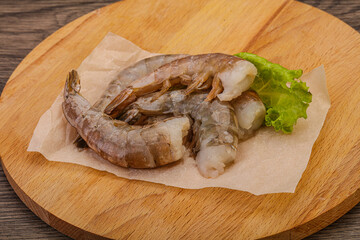 Raw tiger prawn for cooking