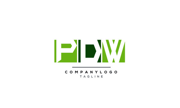 Alphabet letters Initials Monogram logo PDW,WDP,PD,WD