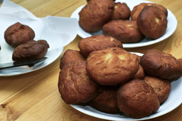 Homemade donuts.