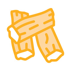 soy tofu skins icon vector. soy tofu skins sign. color symbol illustration