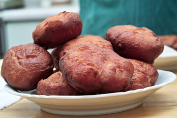 Homemade donuts.