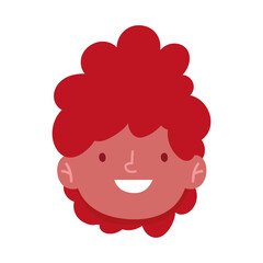 boy face cartoon character isolated icon design white background