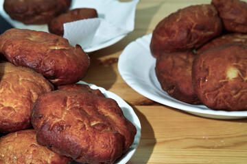 Homemade donuts.