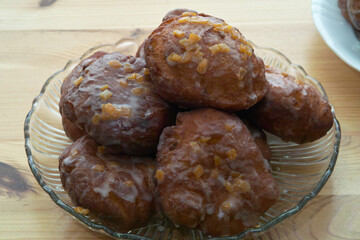 Homemade donuts.