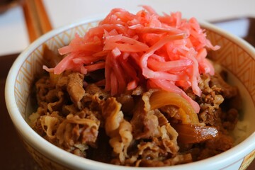 美味しそうな牛丼