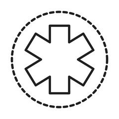 healthcare medical and hospital pictogram sign line style icon