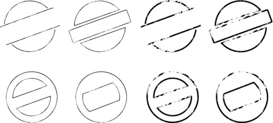 Grunge post Stamps Collection, Circles. Banners, Insignias , Logos, Icons, Labels and Badges Set . vector distress textures.blank shapes.