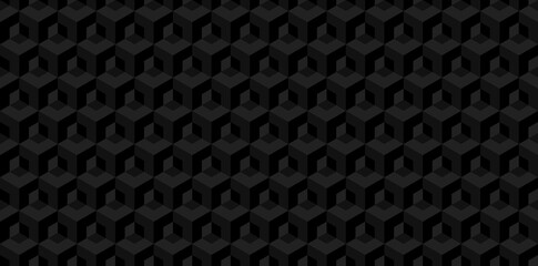 Dark Black Seamless Pattern Vector Illustration Geometric Background Art