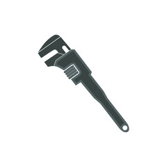 pipe wrench icon vector isolated white