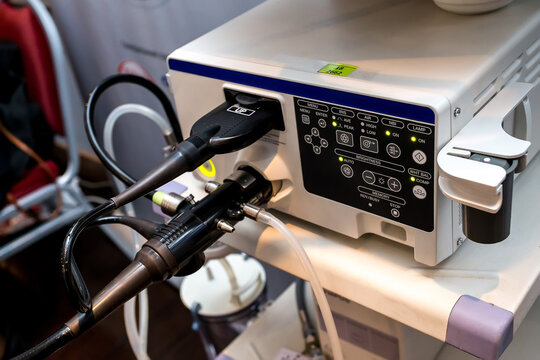 endoscopic unit with controls and sensors