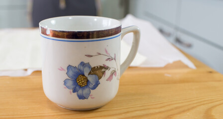 Preparing puff pastry.