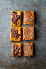 Chocolate and cinnamon rugelach pastries