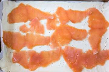 Preparing casserole.