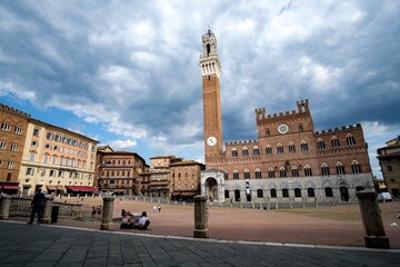 Obraz premium piazza del campo siena, włochy