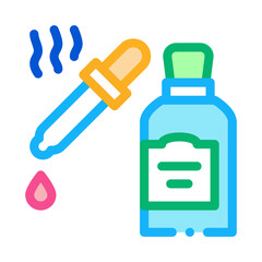 aromatic oil pipette icon vector. aromatic oil pipette sign. color symbol illustration