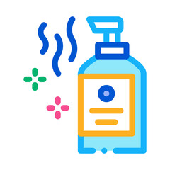 aromatic liquid soap bottle icon vector. aromatic liquid soap bottle sign. color symbol illustration