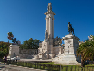 Fototapeta na wymiar Cadiz, Andalucia, Spain / Nov 2011 A Monument to the constitution of 1812