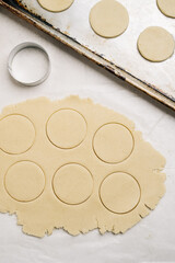 Cutting cookies with a cookie cutter