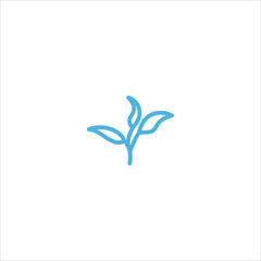 tea leaves icon flat vector logo design trendy