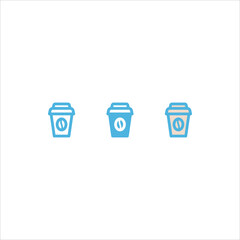 coffee icon flat vector logo design trendy