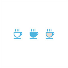 coffee cup icon flat vector logo design trendy