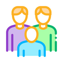 men homosexual family and child icon vector. men homosexual family and child sign. color symbol illustration