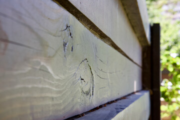 wooden fence with garden view