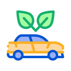 electro ecology environmental protection car icon vector. electro ecology environmental protection car sign. color symbol illustration