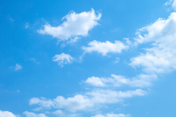 Blue sky with beautiful clouds for design and desktop