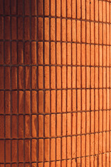 Brick Wall if orange texture in sunset